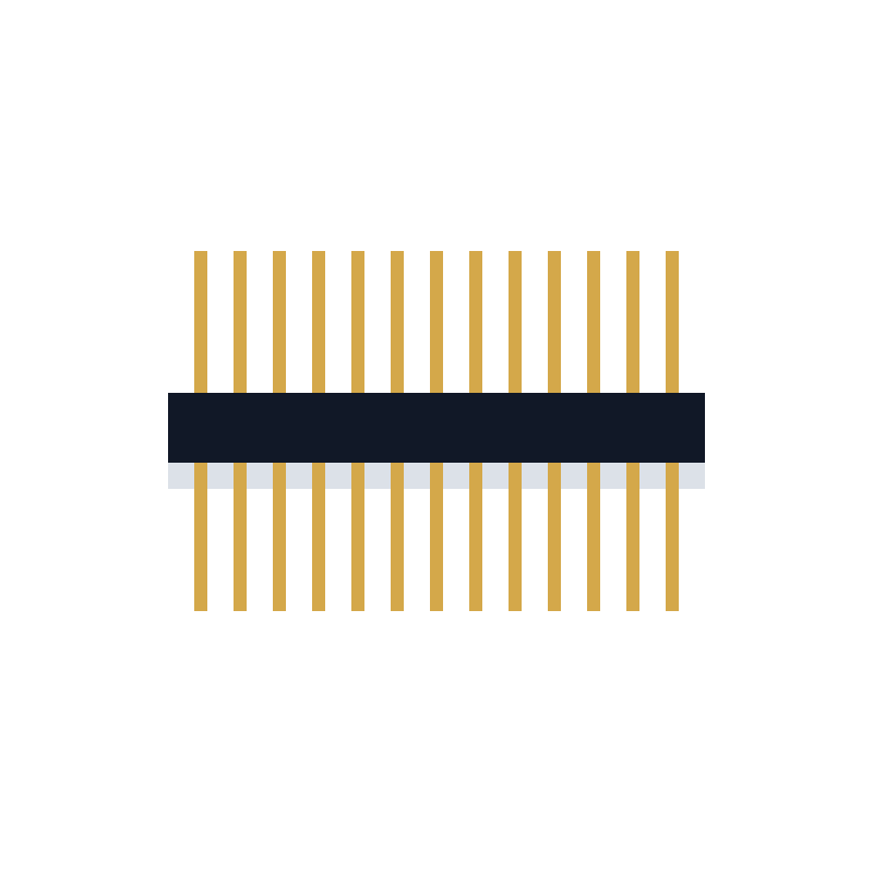 Female Header 2.54 mm 2×20