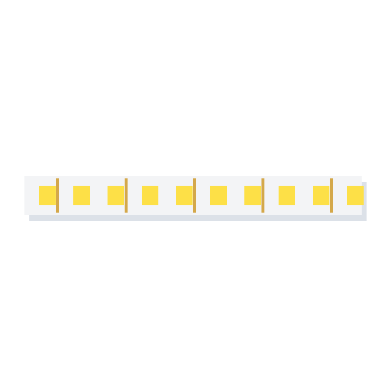 WS2812B High-density LED Strip, 144 LEDs/m, 1 m